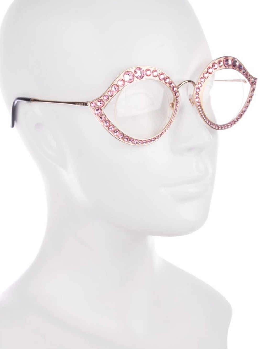 Pink Crystal-Embellished Women's Fashion Sunglasses